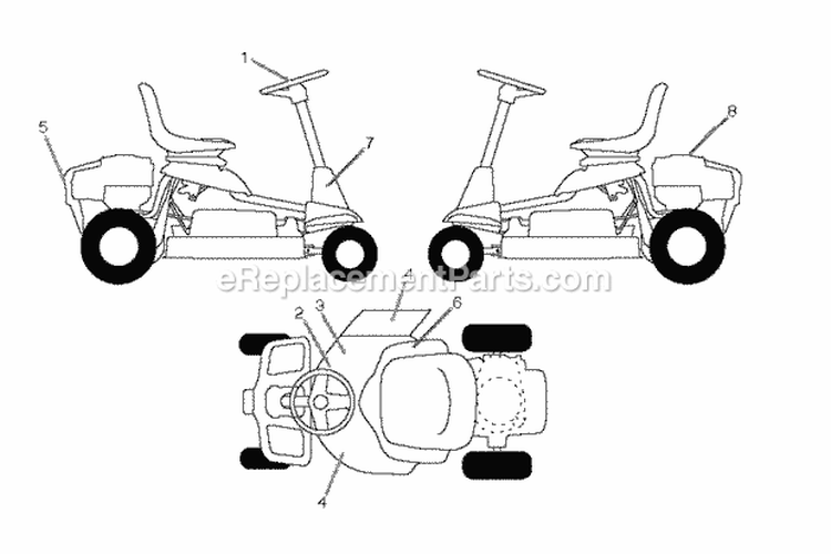 Decals Diagram and Parts List for WE261 2011-10 - 96022000902 Weed Eater Lawn Tractor